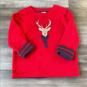 EUC Janie & Jack Reversible Deer Shirt